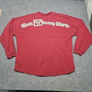 Walt Disney World‎ Red Long Sleeve Spirit Jersey Adult Large Puff Lettering *ph